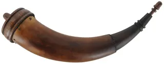 Powder Horn,
14-3/4", octagon tip, turned base